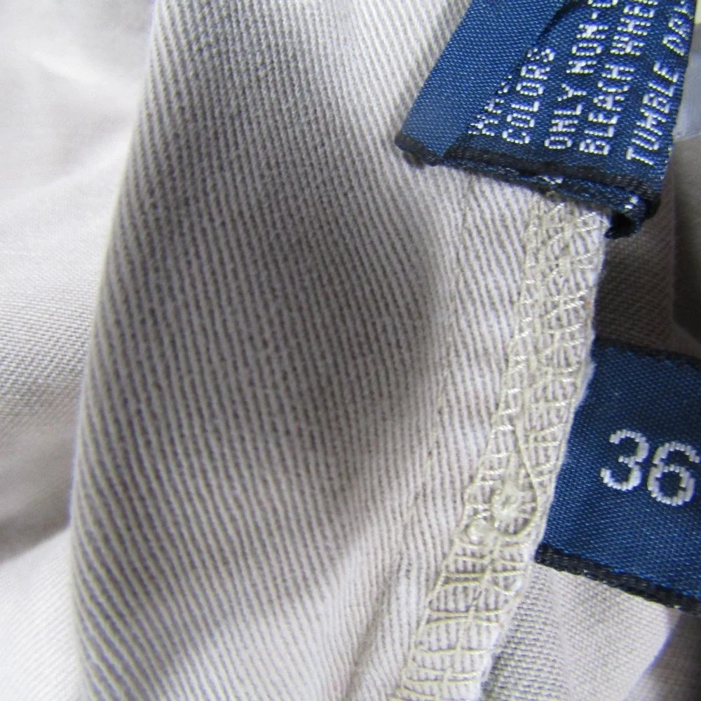 Polo Ralph Lauren Shorts Mens 36 Khaki Tyler Short Pleated Chino‎ Casual Cotton